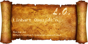 Linhart Osszián névjegykártya